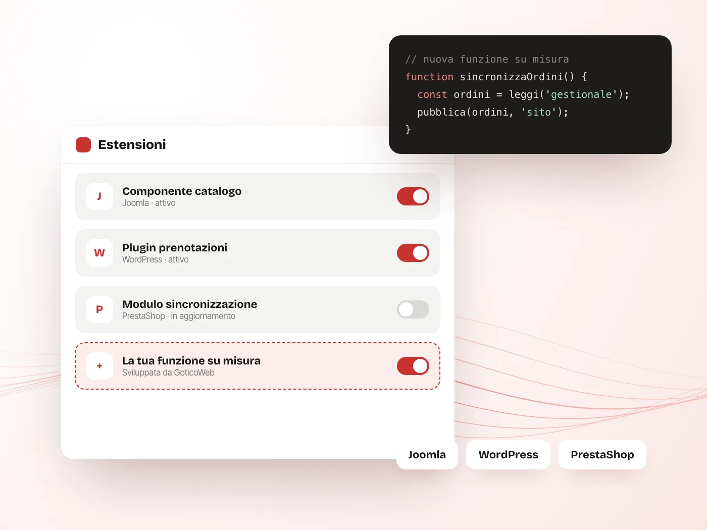 Plugin e componenti CMS – GoticoWeb, Piacenza